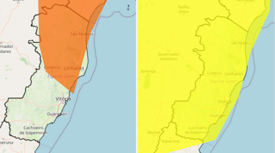 Leia mais sobre o artigo Alerta de chuvas intensas segue em todo o ES até quarta-feira (25)